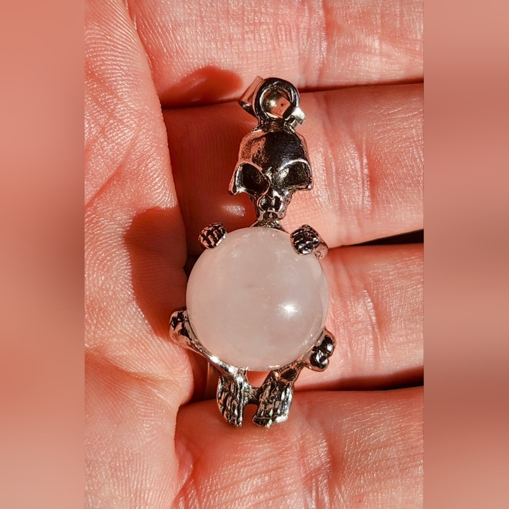 Skeleton Crystal Sphere Pendant - Picture 7 of 11
